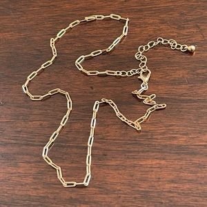 7mm gold tone paperclip chain